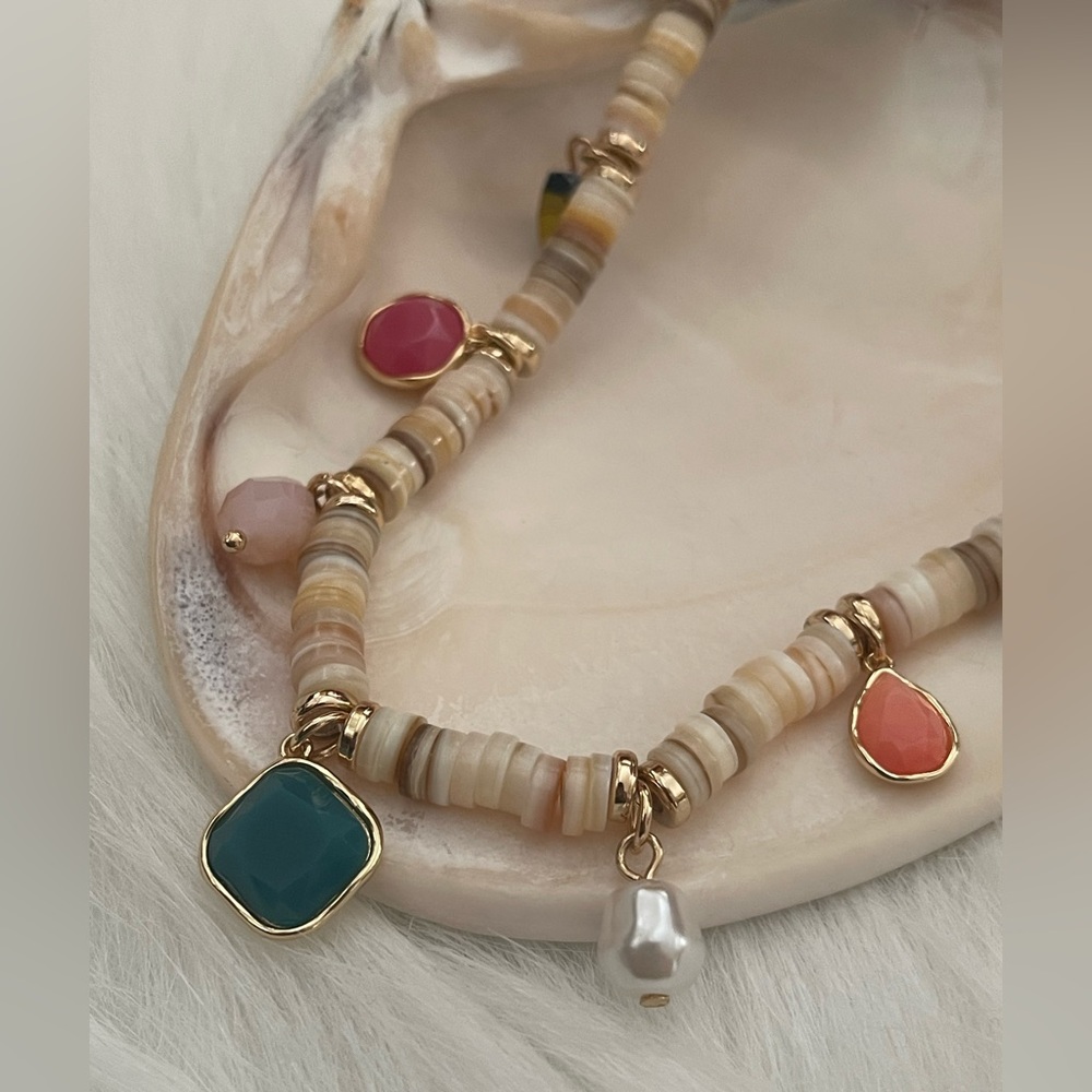 Gold-Tone Mixed Charm Beaded
Statement Necklace, 17" + 3" extender - Picture 6 of 12